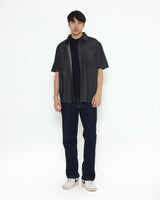 Men's Black Denim Long Sleeve Shirt