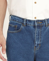 Men's Straight Fit Blue Denim Jeans