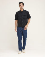 Men's Regular Fit Double Pocket Short Sleeve Shirt (Option Color)
