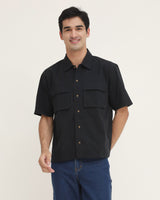 Men's Regular Fit Double Pocket Short Sleeve Shirt (Option Color)