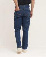 Men's Dark Blue Denim Straight Fit Jeans
