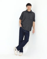 Men's Black Denim Long Sleeve Shirt
