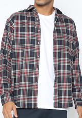 Men's Long Sleeve Striped Plaid Flannel Shirt