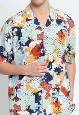 Multicolor Short Sleeve Men's Shirt