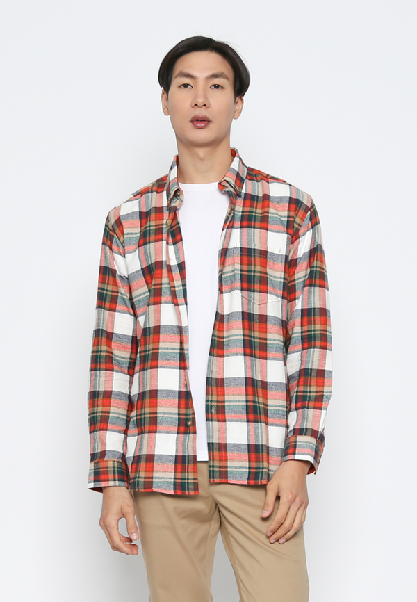 Red Men's Flannel Shirt