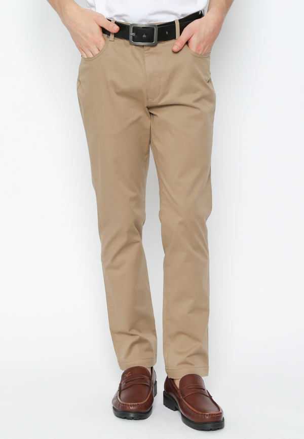 Men's Casual Cream Chinos Long Pants