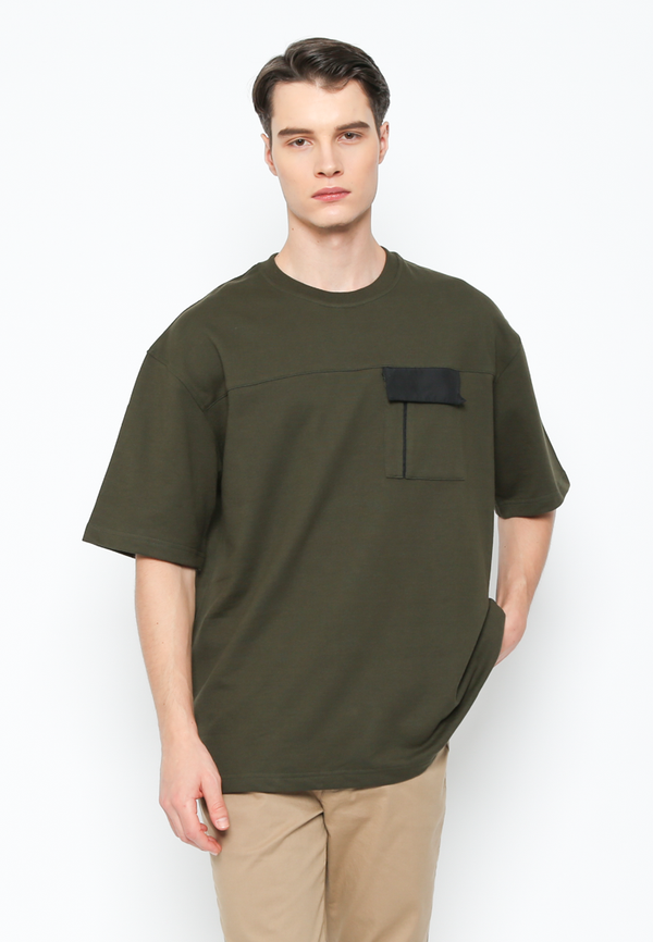 Men's Olive Green Oversize T-Shirt