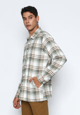 White Checks Flannel Shacket