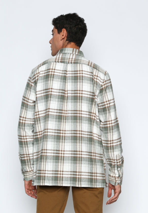 White Checks Flannel Shacket