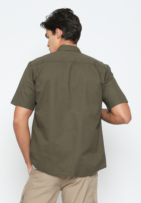 Men'S Green Short Sleeve Shirt