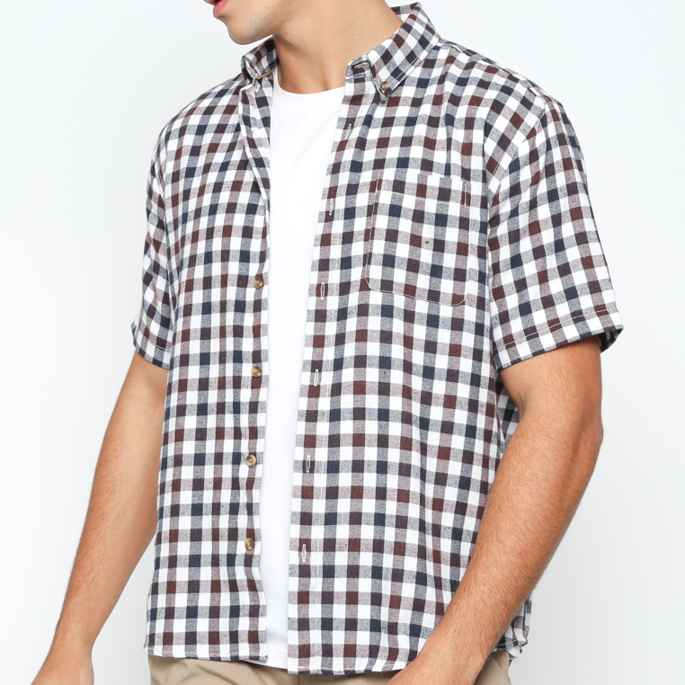 Men's Plaid Short Sleeve Shirt