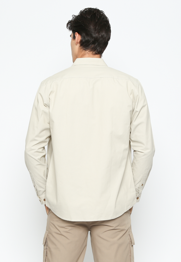 Men'S Cream Long Sleeve Shirt