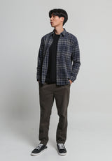 Navy Checks Relaxed Shirt