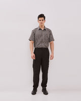 Men's Black Ripstop Cargo Trousers