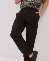 Men's Black Ripstop Cargo Trousers