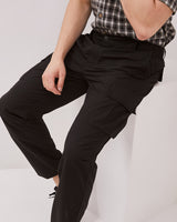 Men's Black Ripstop Cargo Trousers