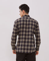 Men's Green Long Sleeve Flannel Shirt