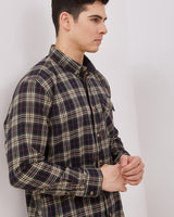 Men's Green Long Sleeve Flannel Shirt