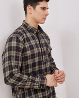 Men's Green Long Sleeve Flannel Shirt