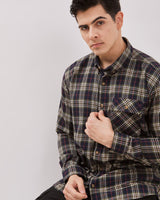Men's Green Long Sleeve Flannel Shirt