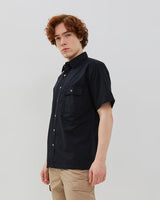 Men's Black Casual Short Sleeve Shirt