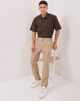 Men's Cream Cargo Pants