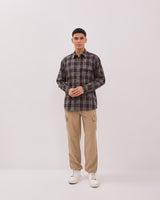 Men's Black Flannel Short Sleeve Shirt