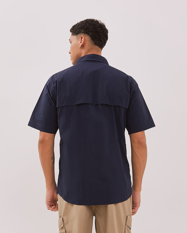 Navy Short Sleeve Shirt For Men