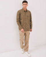 Men's Olive Green Long Sleeve Shirt