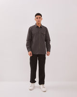 Men's Brown Long Sleeve Shirt