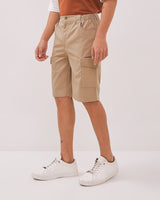 Men's Cream Cargo Shorts
