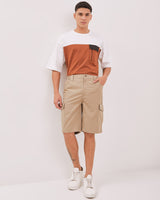 Men's Cream Cargo Shorts