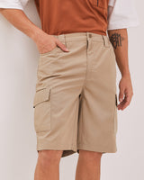 Men's Cream Cargo Shorts