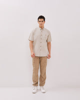 Men's Cream Short Sleeved Shirt