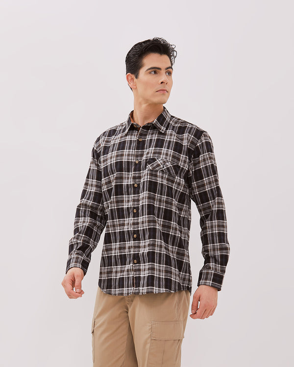 Men's Black Long Sleeved Shirt
