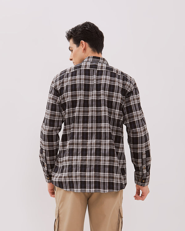 Men's Black Long Sleeved Shirt