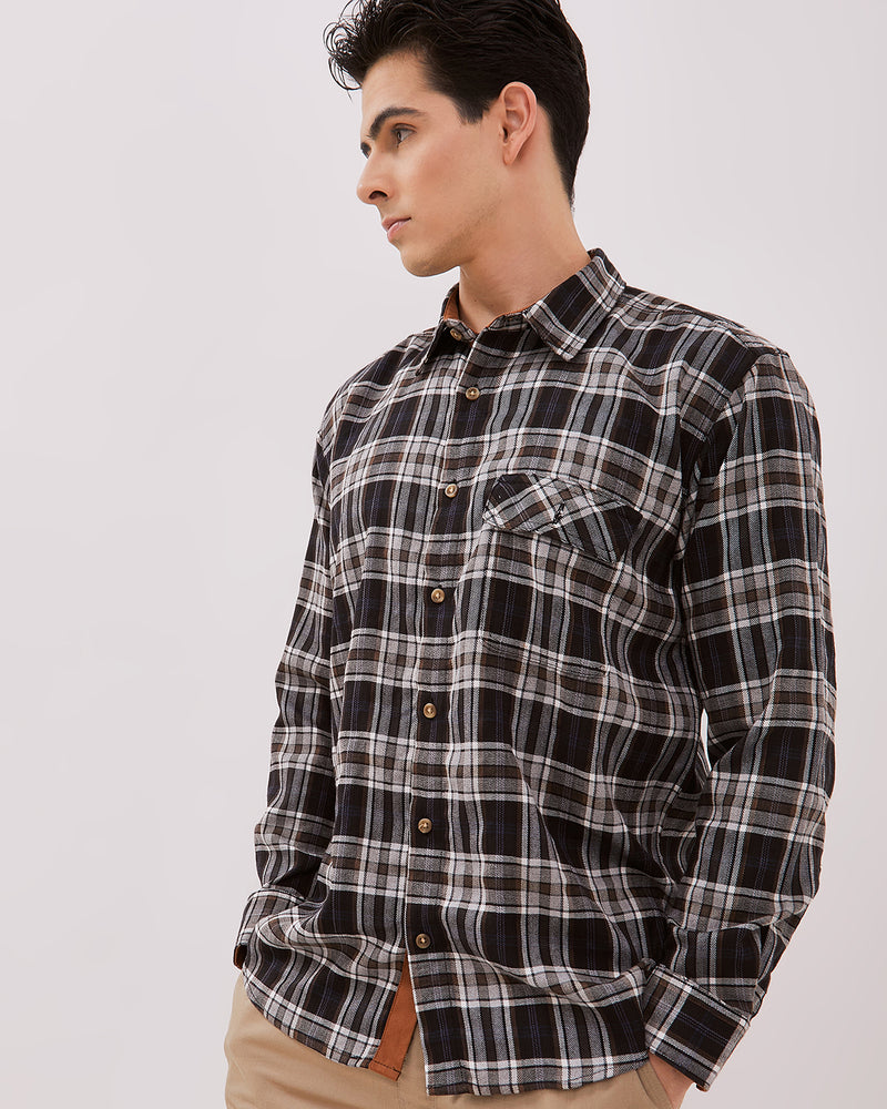 Men's Black Long Sleeved Shirt