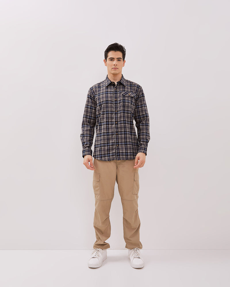 Men's White Long Sleeved Shirt