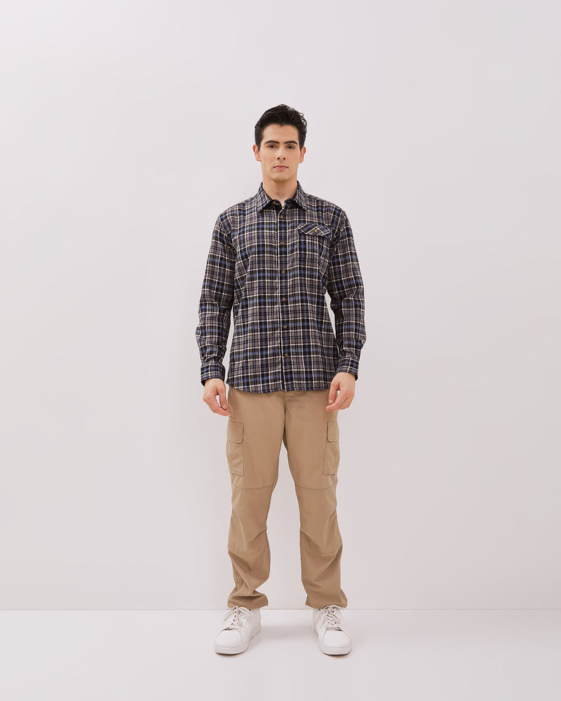 Men's White Long Sleeved Shirt