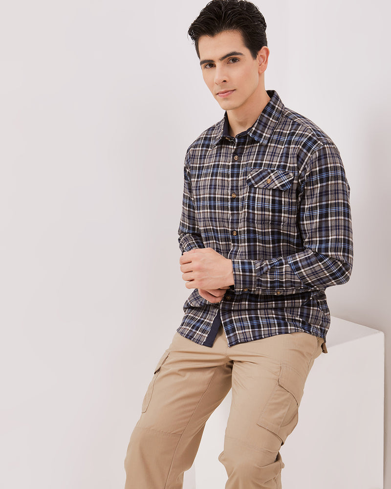 Men's White Long Sleeved Shirt