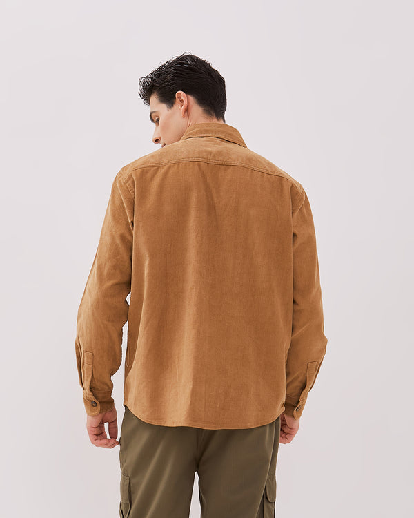 Men's Brown Short Sleeved Shirt