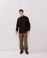 Men's Black Long Sleeved Shirt