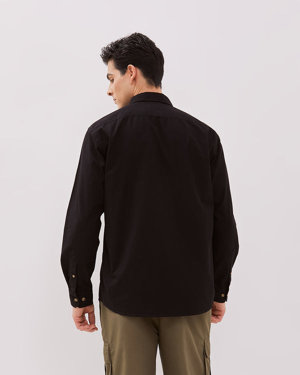 Men's Black Long Sleeved Shirt
