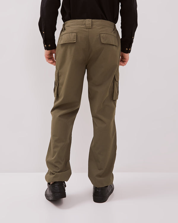 Men's Army Green Chinos Trousers