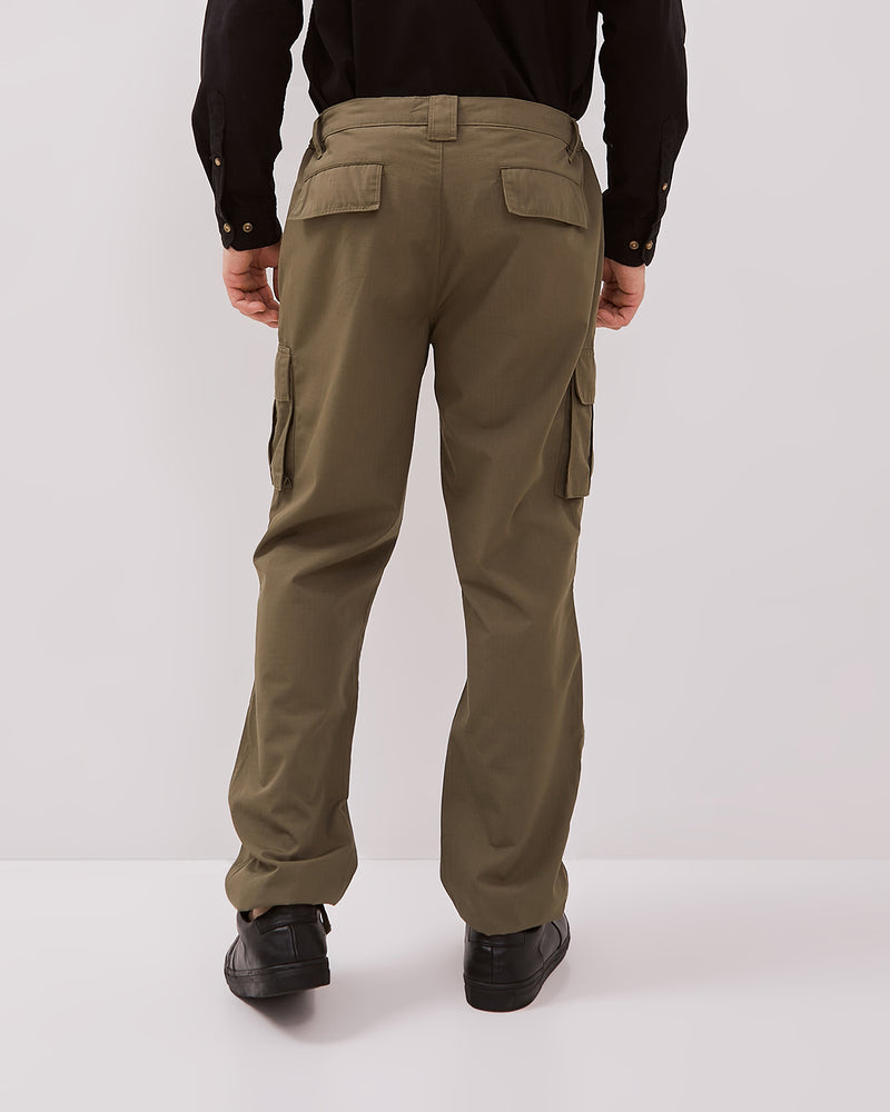 Men's Army Green Chinos Trousers