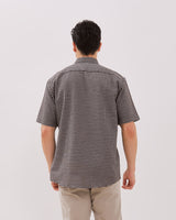 Men's Dark Brown Short Sleeved Shirt
