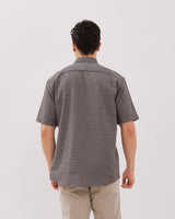 Men's Dark Brown Short Sleeved Shirt