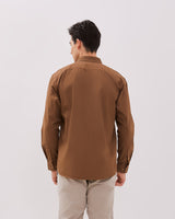 Men's Dark Brown Long Sleeved Shirt