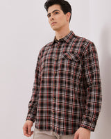 Men's Red Flannel Long Sleeved Shirt