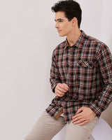 Men's Red Flannel Long Sleeved Shirt